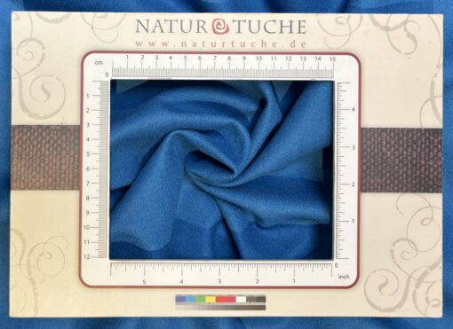 twill woven Wool (light weight) indigo-capri blue