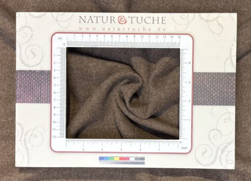 milled twill wool (lightweight) natural dark brown
