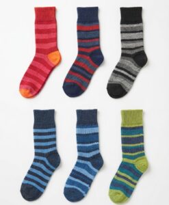 Hirsch Natur Ringelsocken aus 100% Bio-Schurwolle (kbT)